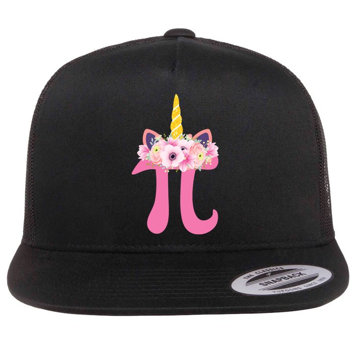 Unicorn Pi Day Flat Bill Trucker Hat