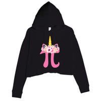 Unicorn Pi Day Crop Fleece Hoodie