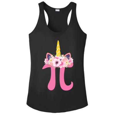 Unicorn Pi Day Ladies PosiCharge Competitor Racerback Tank