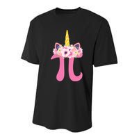 Unicorn Pi Day Youth Performance Sprint T-Shirt