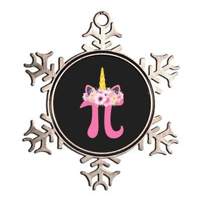 Unicorn Pi Day Metallic Star Ornament