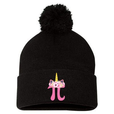 Unicorn Pi Day Pom Pom 12in Knit Beanie