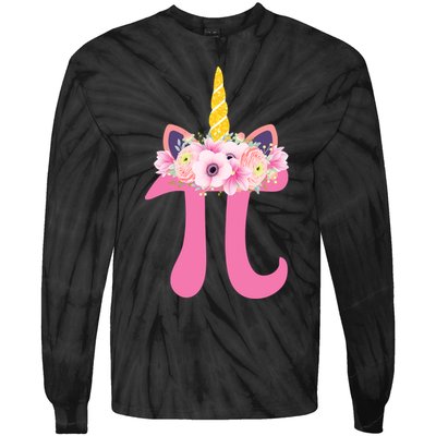Unicorn Pi Day Tie-Dye Long Sleeve Shirt