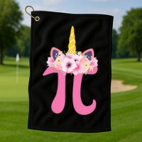 Unicorn Pi Day Golf Towel