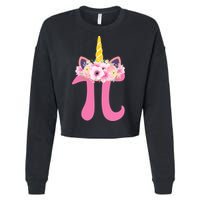 Unicorn Pi Day Cropped Pullover Crew