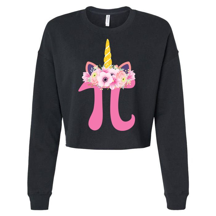 Unicorn Pi Day Cropped Pullover Crew