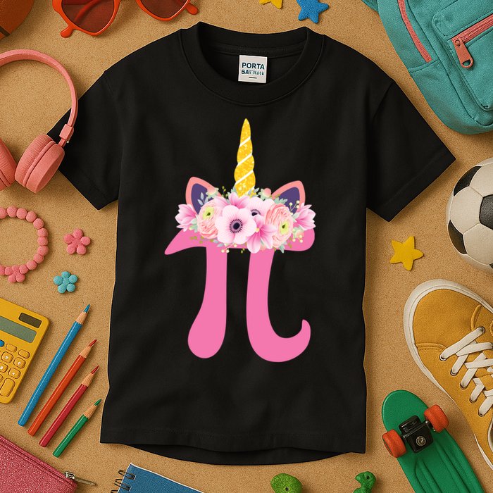 Unicorn Pi Day Kids T-Shirt