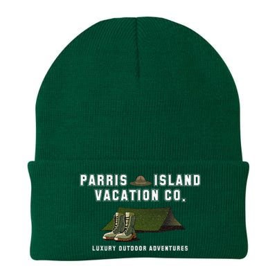 Parris Island Vacation Co Luxury Outdoor Adventures Funny Knit Cap Winter Beanie