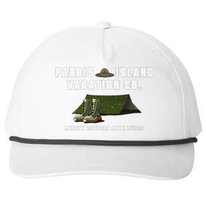 Parris Island Vacation Co Luxury Outdoor Adventures Funny Snapback Five-Panel Rope Hat