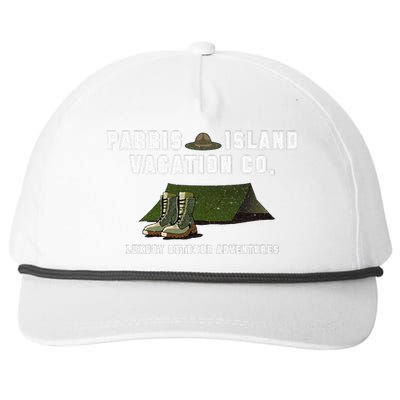 Parris Island Vacation Co Luxury Outdoor Adventures Funny Snapback Five-Panel Rope Hat