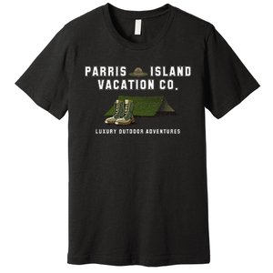 Parris Island Vacation Co Luxury Outdoor Adventures Funny Premium T-Shirt