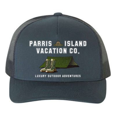 Parris Island Vacation Co Luxury Outdoor Adventures Funny Yupoong Adult 5-Panel Trucker Hat