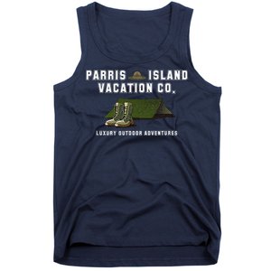 Parris Island Vacation Co Luxury Outdoor Adventures Funny Tank Top