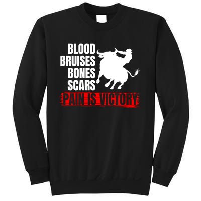 Pain Is Victory Bull Riding Funny Hoodie Rodeo Rider Gift Sweatshirt