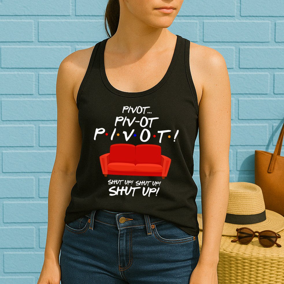Pivot Couch Shut Up Womens Tank Top