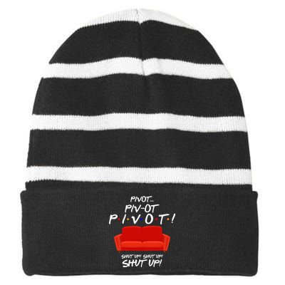 Pivot Couch Shut Up Striped Beanie with Solid Band