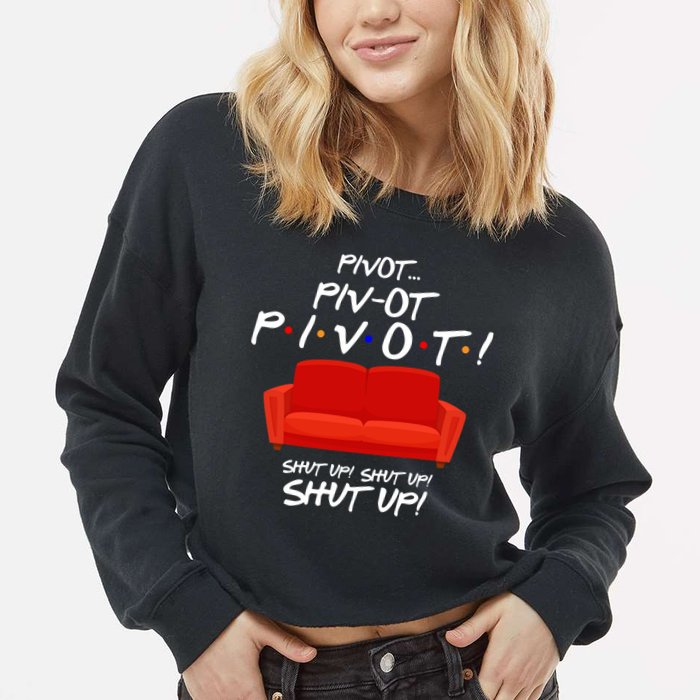 Pivot Couch Shut Up Cropped Pullover Crew