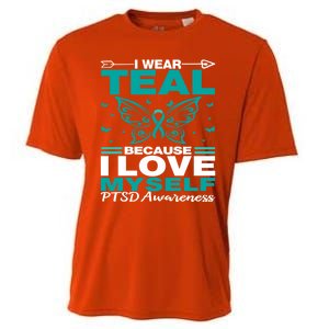 Ptsd I Wear Teal For Myself Ptsd Awareness Family Support Gift Cooling Performance Crew T-Shirt