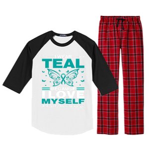 Ptsd I Wear Teal For Myself Ptsd Awareness Family Support Gift Raglan Sleeve Pajama Set