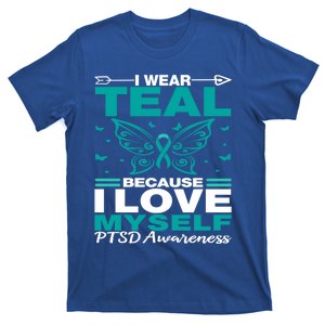 Ptsd I Wear Teal For Myself Ptsd Awareness Family Support Gift T-Shirt