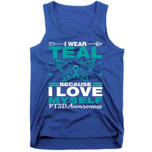 Ptsd I Wear Teal For Myself Ptsd Awareness Family Support Gift Tank Top