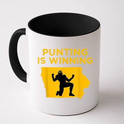 Punting Is Winning Iowa I Cheer For The Punter Mug