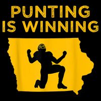 Punting Is Winning Iowa I Cheer For The Punter Drawstring Bag