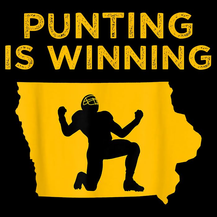 Punting Is Winning Iowa I Cheer For The Punter Drawstring Bag