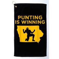 Punting Is Winning Iowa I Cheer For The Punter Golf Towel