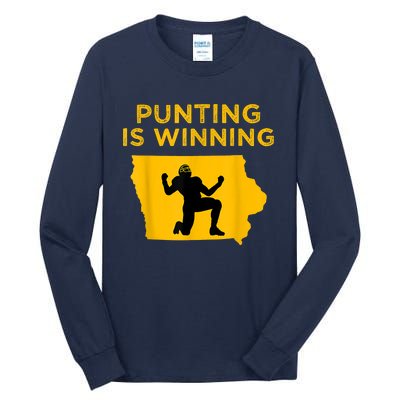 Punting Is Winning Iowa I Cheer For The Punter Tall Long Sleeve T-Shirt