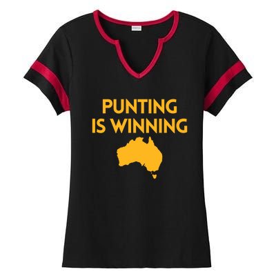 Punting Is Winning Ladies Halftime Notch Neck Tee