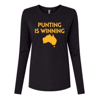 Punting Is Winning Womens Cotton Relaxed Long Sleeve T-Shirt