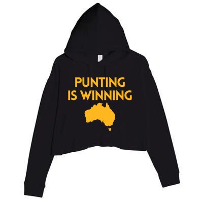 Punting Is Winning Crop Fleece Hoodie