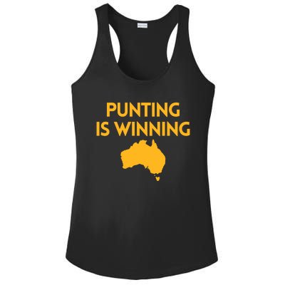 Punting Is Winning Ladies PosiCharge Competitor Racerback Tank