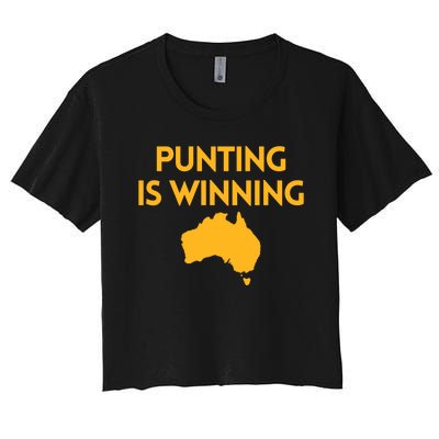 Punting Is Winning Women's Crop Top Tee