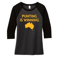 Punting Is Winning Women's Tri-Blend 3/4-Sleeve Raglan Shirt