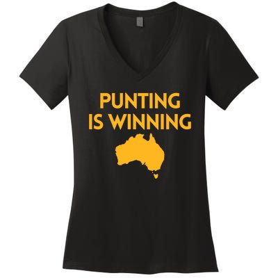 Punting Is Winning Women's V-Neck T-Shirt