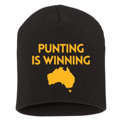 Punting Is Winning Short Acrylic Beanie