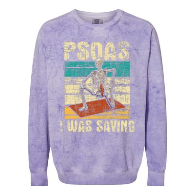 Psoas I Was Saying Massage Therapist Therapy LMT Masseuse Colorblast Crewneck Sweatshirt