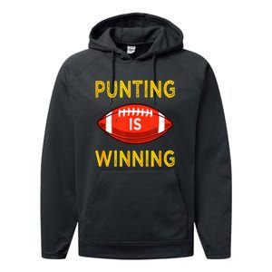 Punting Is Winning Performance Fleece Hoodie