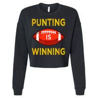 Punting Is Winning Cropped Pullover Crew