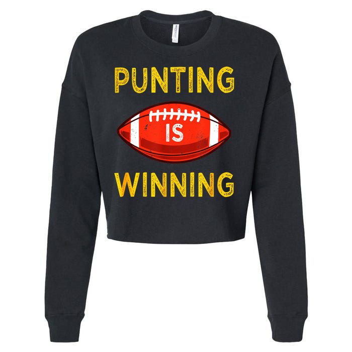 Punting Is Winning Cropped Pullover Crew