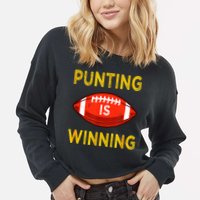 Punting Is Winning Cropped Pullover Crew
