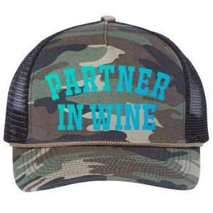 Partner In Wine Funny Wine Lover Gift Wine Night Great Gift Retro Rope Trucker Hat Cap