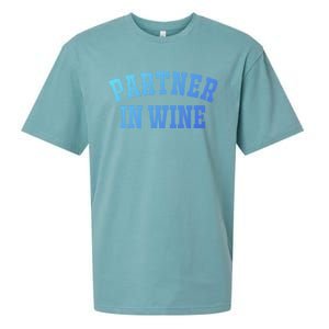 Partner In Wine Funny Wine Lover Gift Wine Night Great Gift Sueded Cloud Jersey T-Shirt