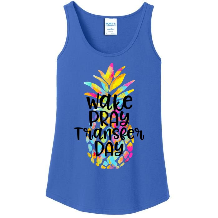 Pineapple Infertility Wake Pray Transfer Day Ivf Shots Gift Meaningful Gift Ladies Essential Tank