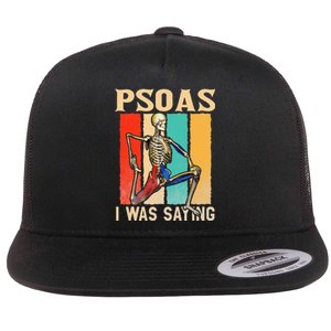 Psoas I Was Saying Massage Therapist Therapy Lmt Masseuse Flat Bill Trucker Hat