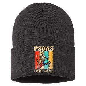 Psoas I Was Saying Massage Therapist Therapy Lmt Masseuse Sustainable Knit Beanie