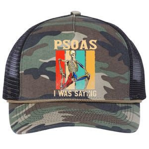 Psoas I Was Saying Massage Therapist Therapy Lmt Masseuse Retro Rope Trucker Hat Cap