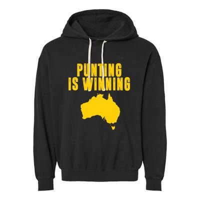Punting Is Winning Football Fan Garment-Dyed Fleece Hoodie